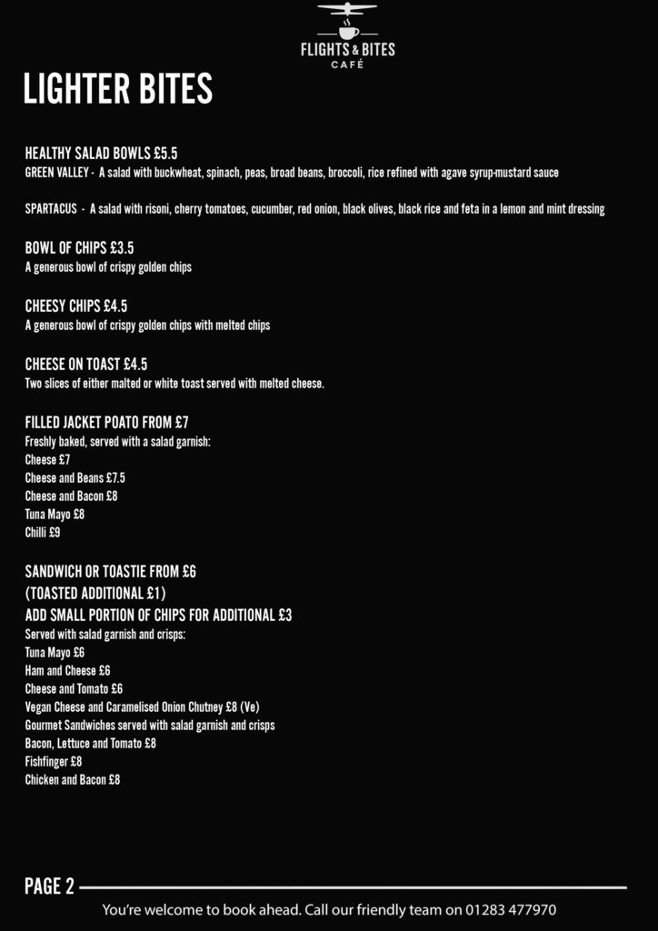 AUTUMN MENU TATENHILL AIRFIELD CAFE 2025 - PAGE 2